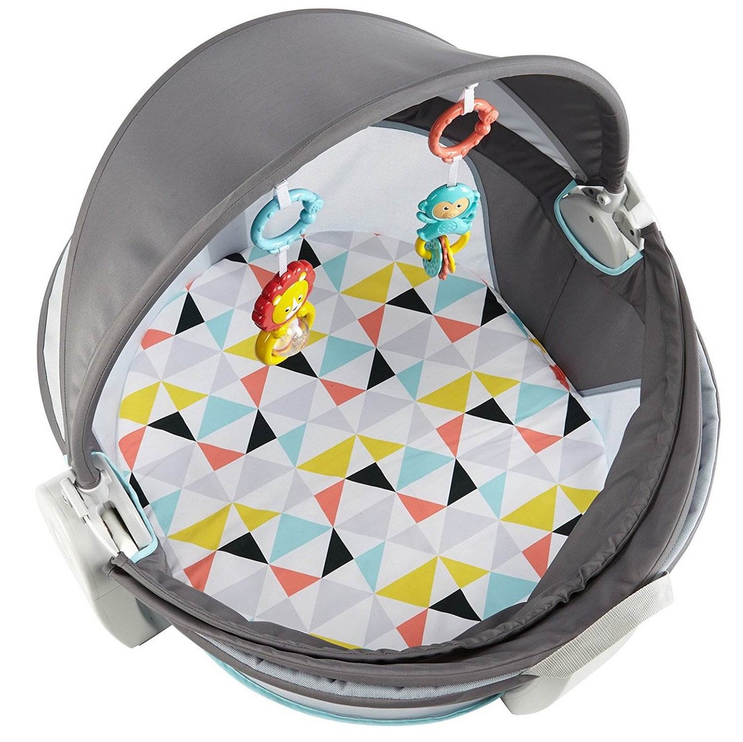 Fisher Price On-the-Go Indoor & Outdoor Folding Baby Travel Dome with Sun Canopy