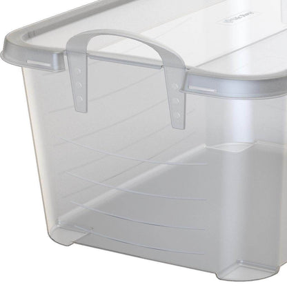 Life Story 55 Quart Stackable Storage Bin, Light Duty Container, Clear, 6 Pack