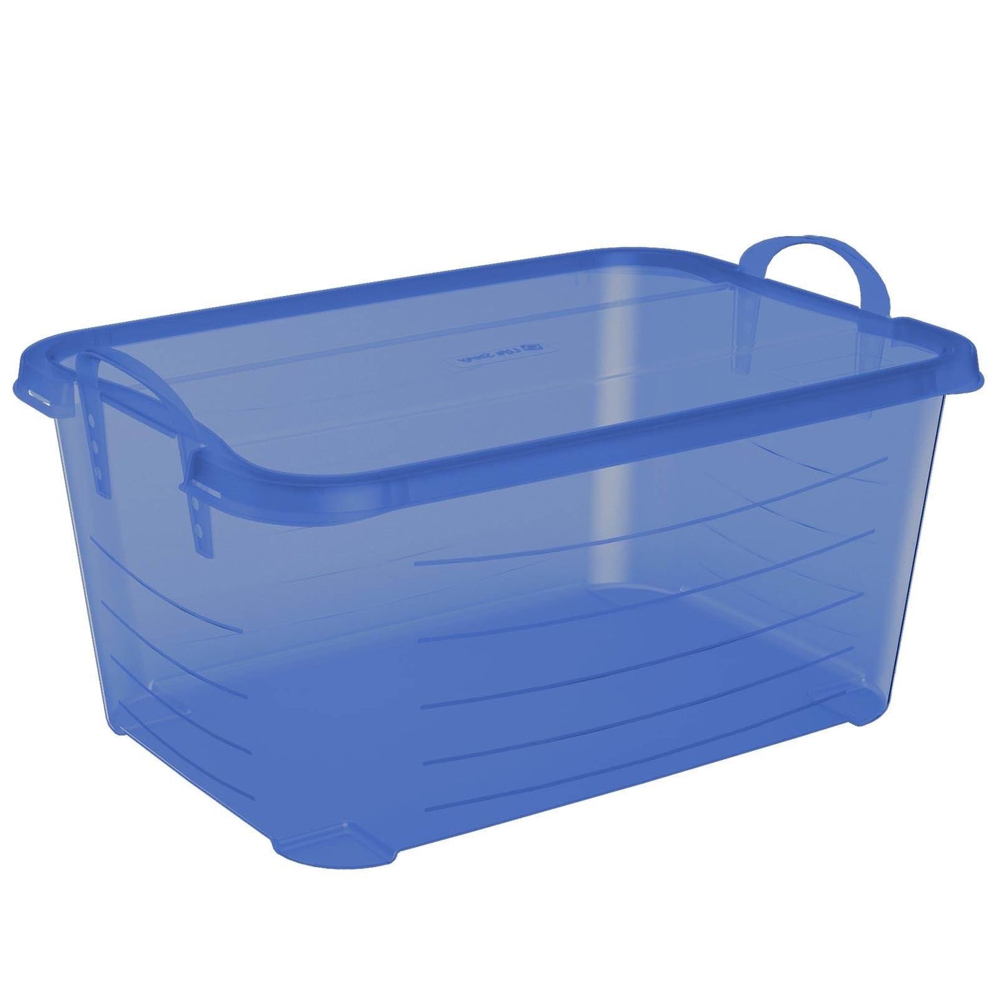 Life Story 55 Quart Stackable Storage Bin, Light Duty Container, Blue, 6 Pack