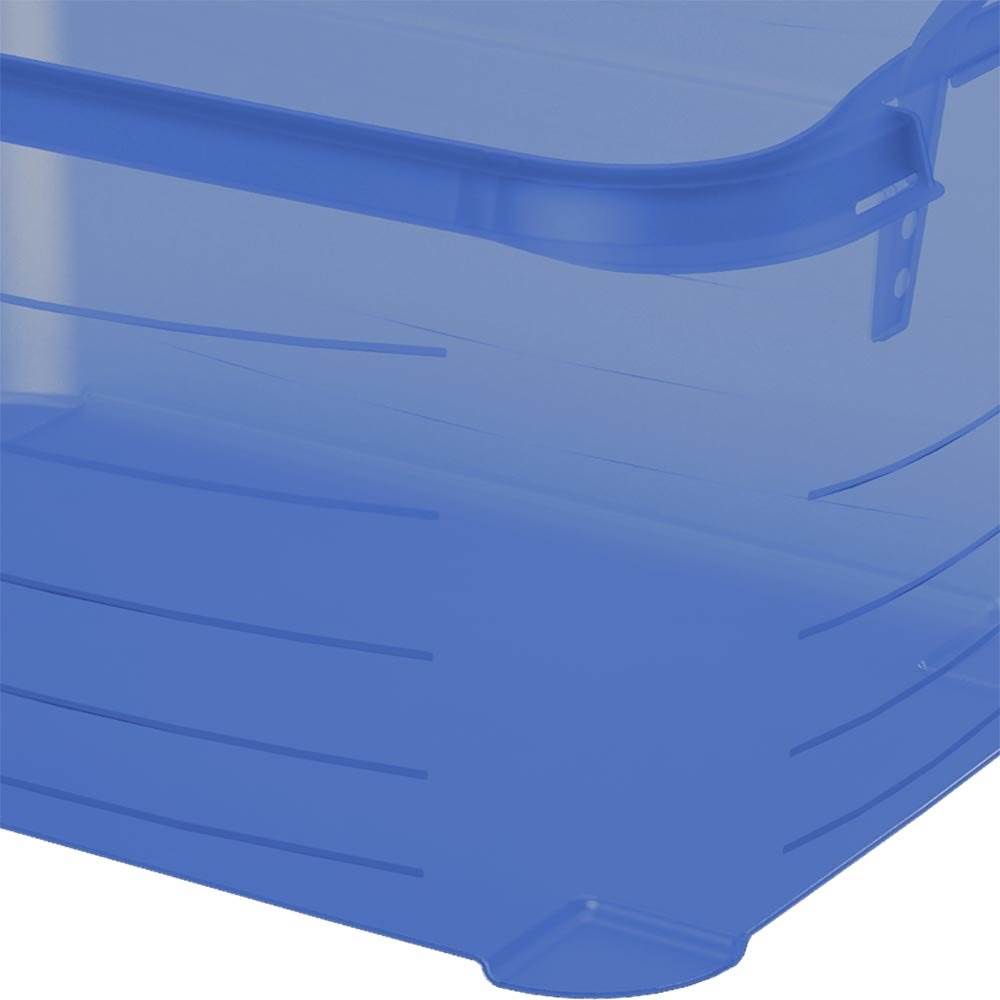 Life Story 55 Quart Stackable Storage Bin, Light Duty Container, Blue, 12 Pack