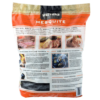 Western Premium BBQ Bagged Wood Cooking Chunks, Mesquite Flavor, .33 Cubic Feet