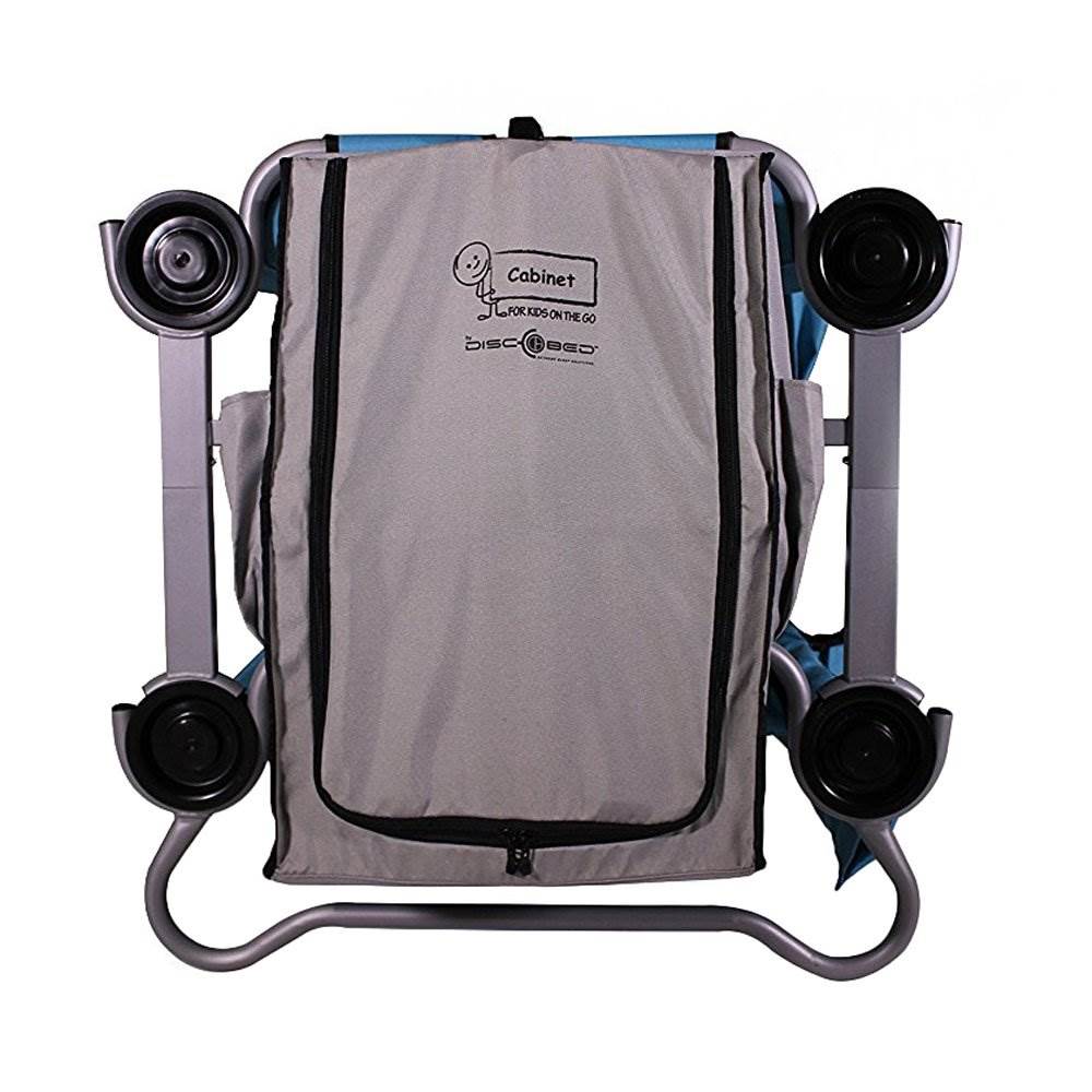 Disc-O-Bed Kid-O-Bunk Camping Cots Folding Storage Cabinet for Travel, Grey