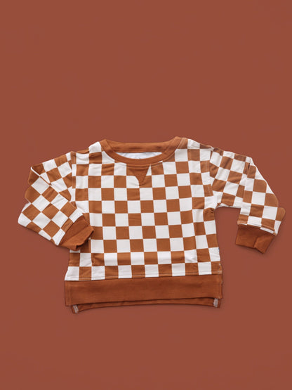 COPPER CHECKERS DREAM PULLOVER