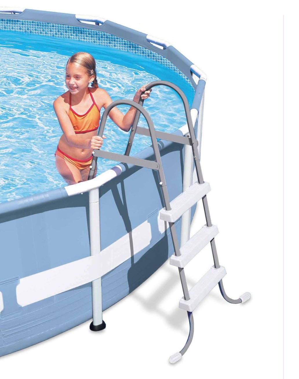 Intex Above-Ground Pool Ladder w/ Intex 10 x 2.5-Foot Pool Set with Filter Pump