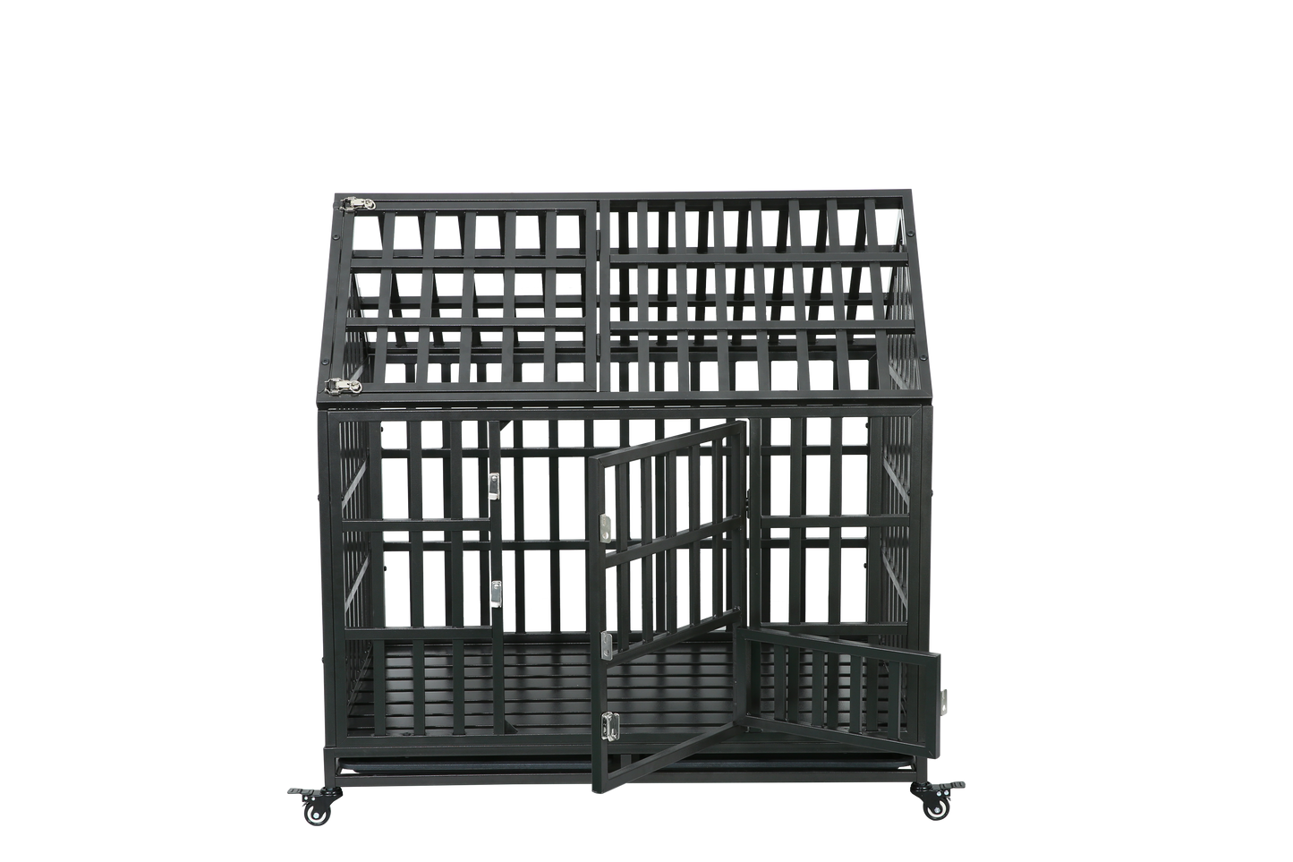 Heavy Duty Dog Cage pet Crate with Roof