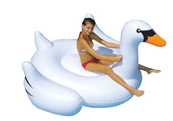 Swimline Giant Inflatable 75-Inch Swan Float For Swimming Pools | 90621