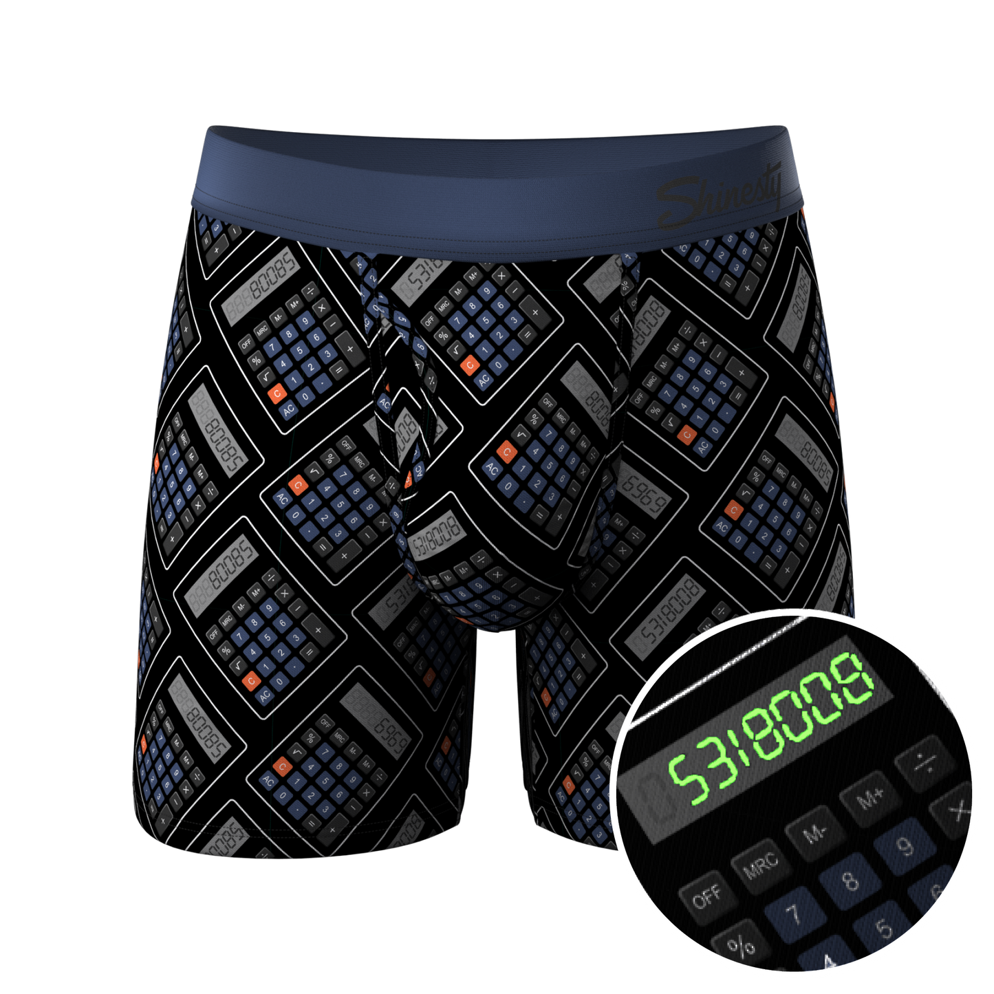 The 80085 | Glow In The Dark Calculator Ball Hammock® Pouch Underwear With Fly