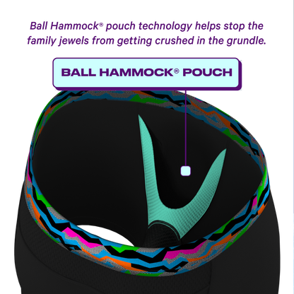 The 80s Called | Black and Neon paradICE™ Cooling Ball Hammock® Pouch Underwear