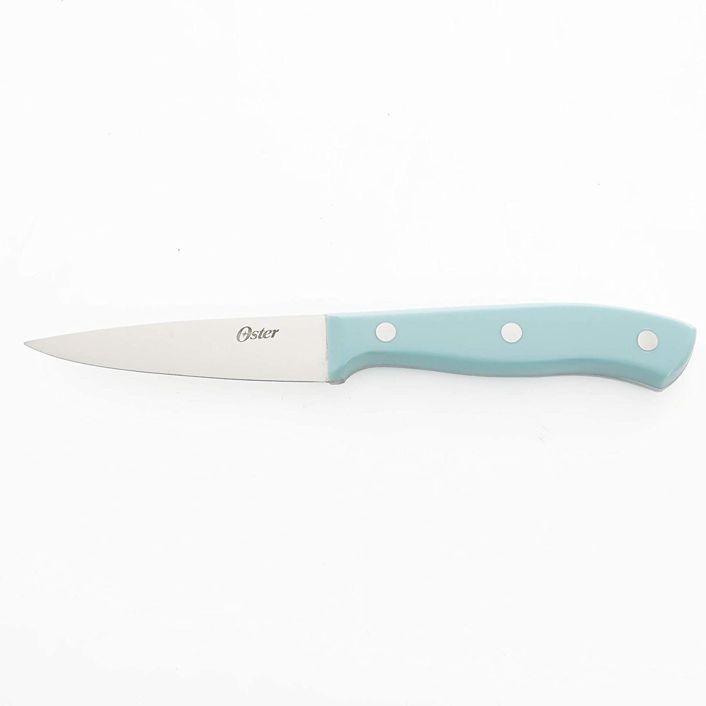Oster Evansville 14 Piece Stainless Steel Kitchen Knife Cutlery Set, Turquoise