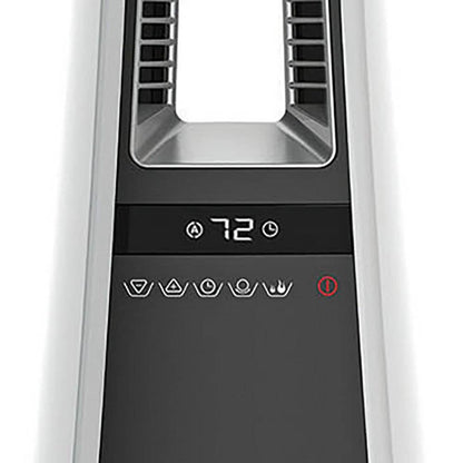 Lasko 1500W Air Logic Bladeless Electric Tower Space Heater with Remote (2 Pack)