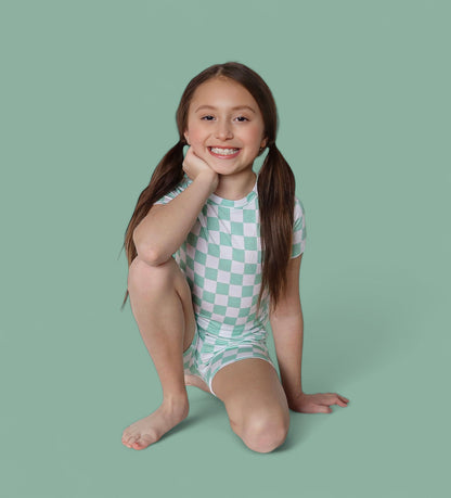 MINT CHECKERS DREAM SHORT SET