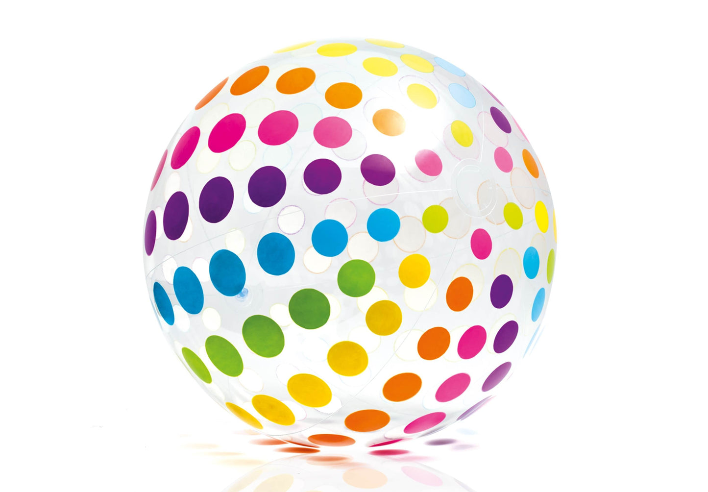 Intex Jumbo Inflatable Glossy Big Polka-Dot Colorful Giant Beach Ball | 59065EP