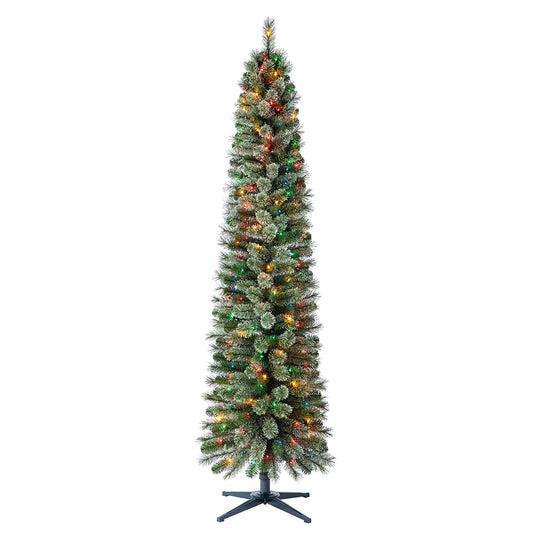 Home Heritage Stanley 7' Pine Artificial Christmas Tree, PreLit 350 Color Lights