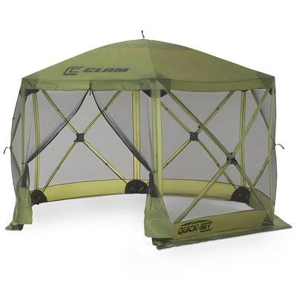 CLAM Quick-Set Escape 11.5 x 11.5 Foot Portable Outdoor Canopy Shelter, Green