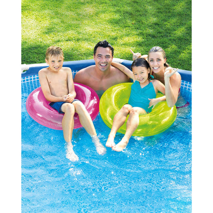 Intex 28241EH 15ft x 48in Metal Frame Above Ground Pool Set with Pump & Cover