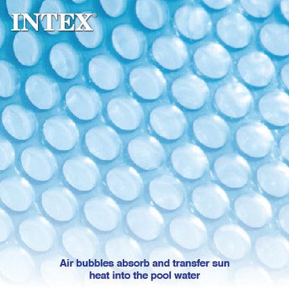 Intex 18 Ft Round Easy Set Blue Solar Cover for Swimming Pools, Pool Cover Only