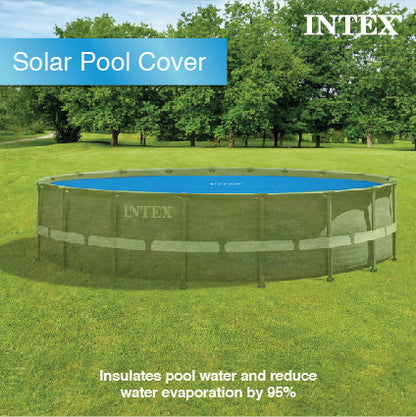 Intex 18 Ft Round Easy Set Blue Solar Cover for Swimming Pools, Pool Cover Only