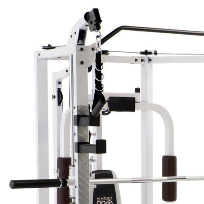 Marcy 5276 Combo Smith Heavy-Duty Total Body Strength Home Gym Machine, White