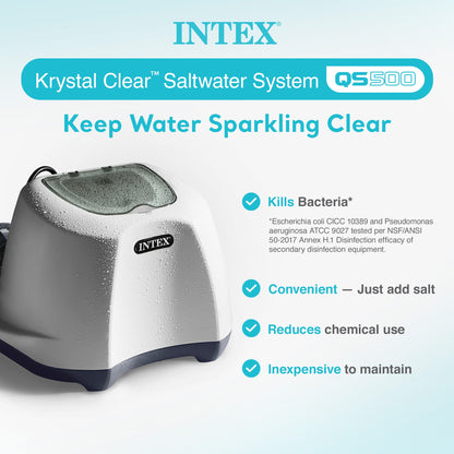 Intex Saltwater System for Pool with Intex Wall Mounted Pool Surface Skimmer