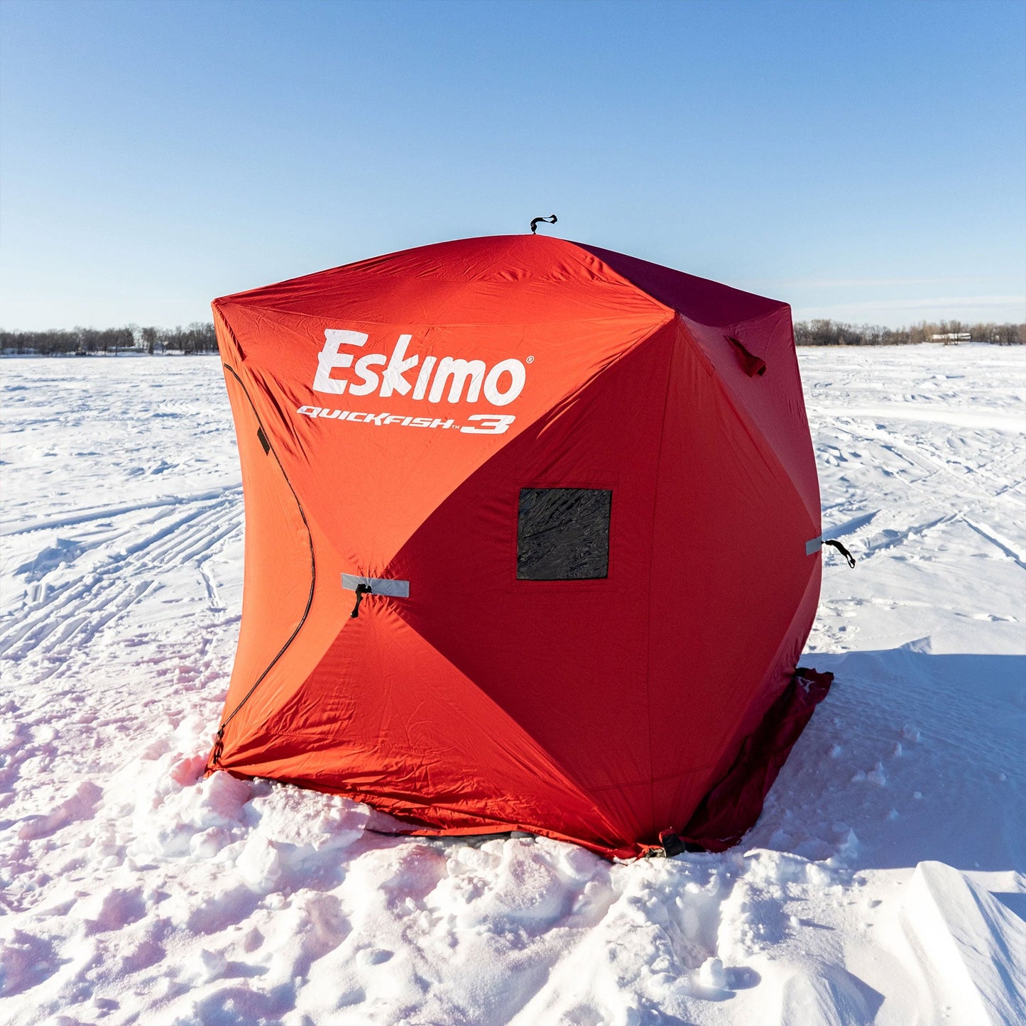 Eskimo QuickFish 3 Portable 3-Person Pop Up Ice Fishing Shanty Shack Shelter Hut