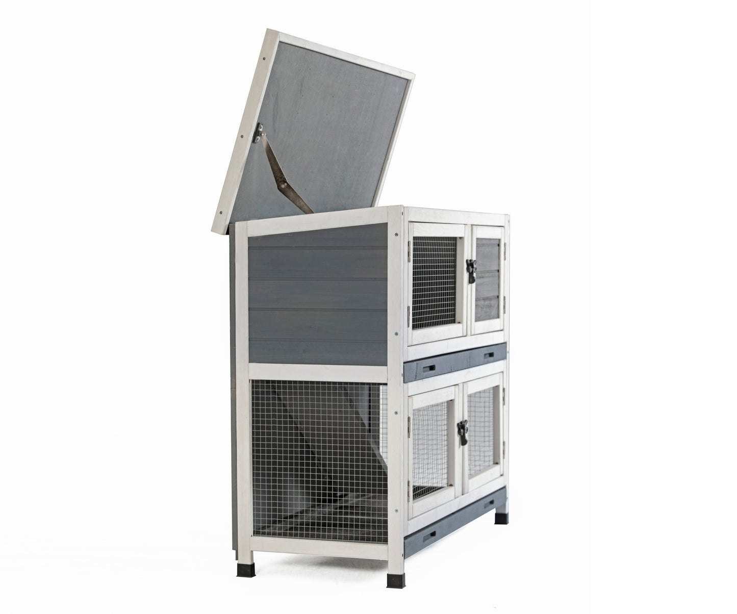 Two-layer indoors and outdoors wooden rabbit hutchesWooden Pet House Rabbit Bunny Wood Hutch House Dog House Chicken Coops Chicken Cages Rabbit Cage