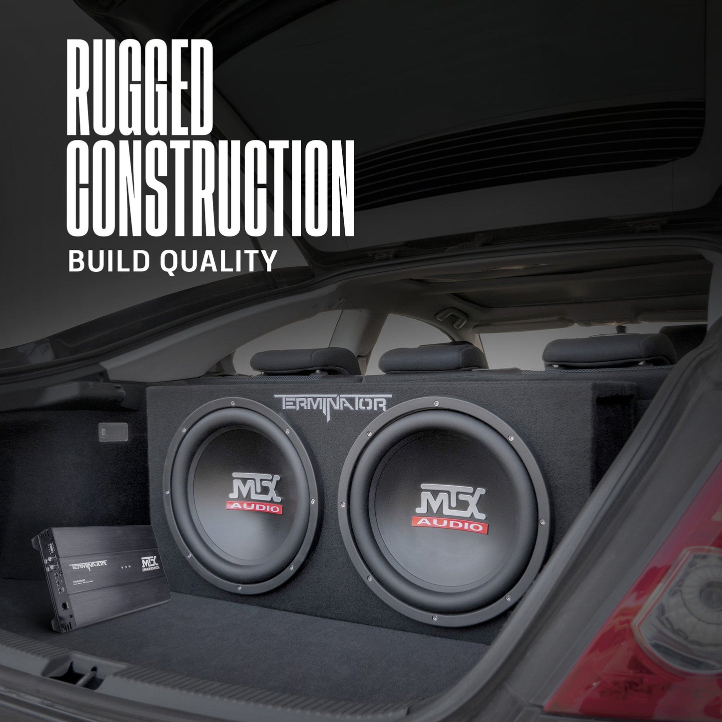 MTX TNP212DV 12-Inch 2000-Watt Dual Loaded Subwoofer Enclosure with Amplifier