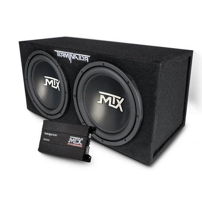 MTX 12" 1200W Dual Loaded Car Subwoofer Audio, Sub Box, Amplifier and Amp Kit