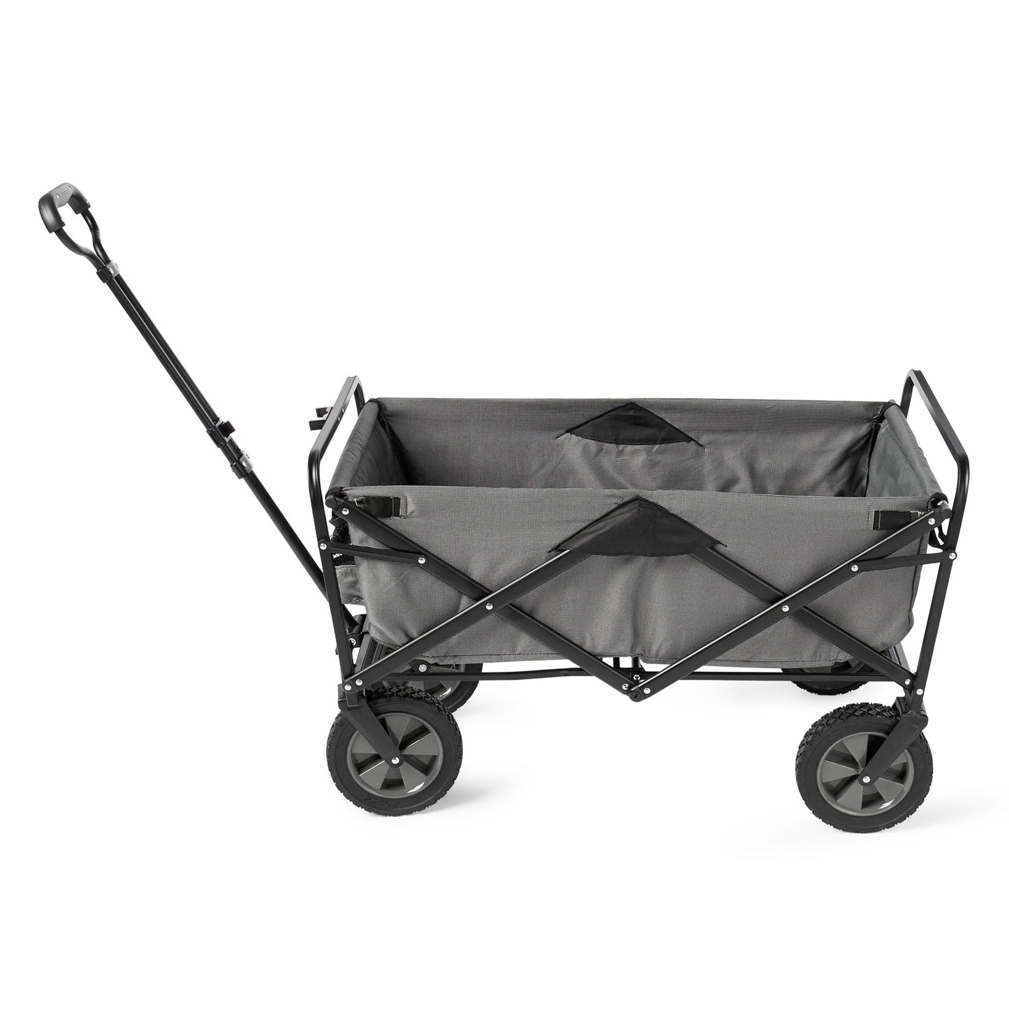 Mac Sports Collapsible Folding Outdoor Utility Garden Camping Wagon Cart, Gray