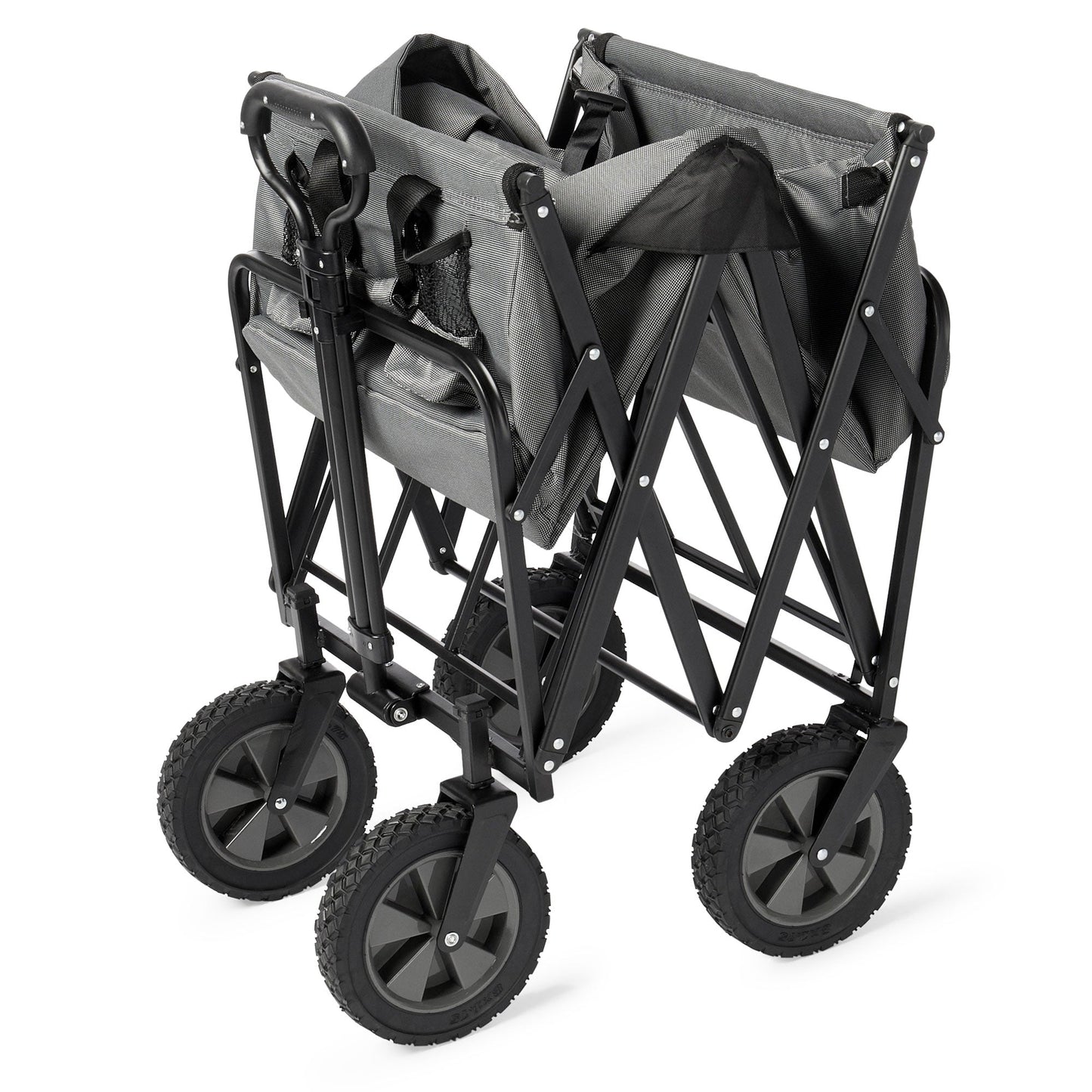 Mac Sports Collapsible Folding Outdoor Utility Garden Camping Wagon Cart, Gray