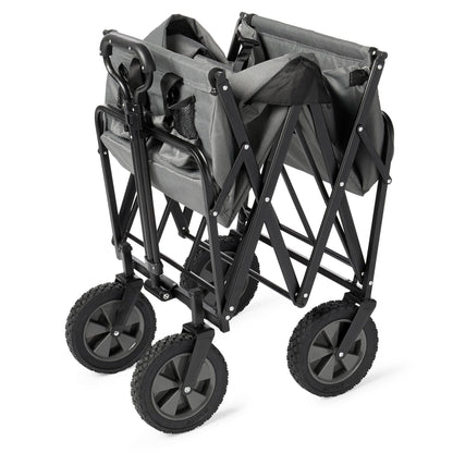 Mac Sports Collapsible Folding Outdoor Utility Garden Camping Wagon Cart, Gray