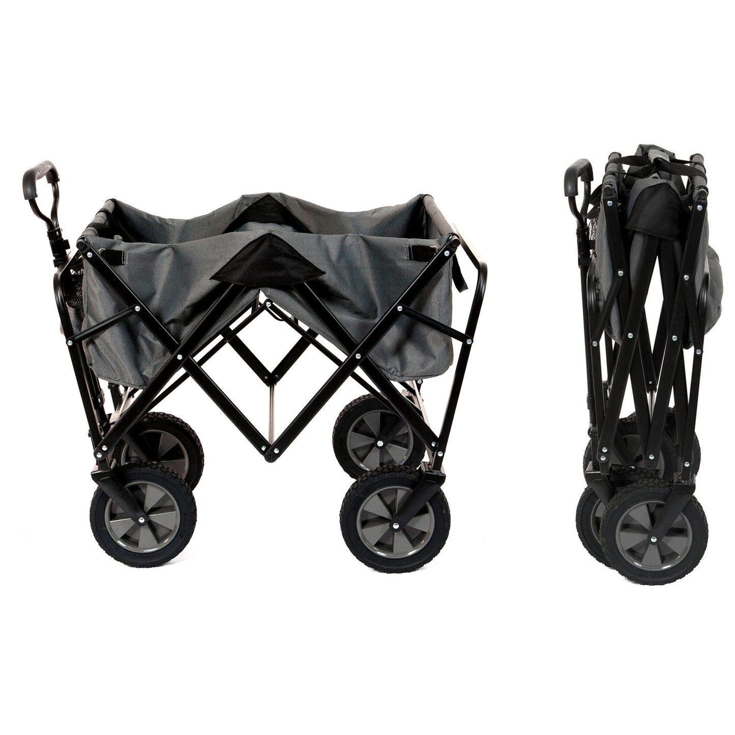 Mac Sports Collapsible Folding Outdoor Utility Garden Camping Wagon Cart, Gray