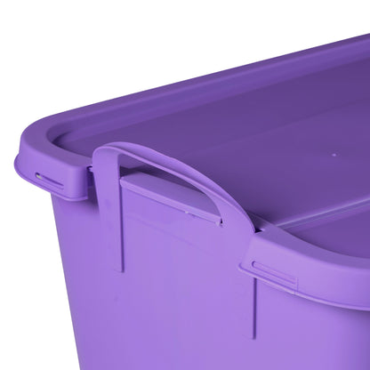 Life Story 55 Quart Stackable Storage Bin, Light Duty Container, Purple, 12 Pack
