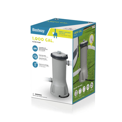 Bestway 1000 GPH Above Ground Swimming Pool Cartridge Filter Pump 120V w/ GFCI