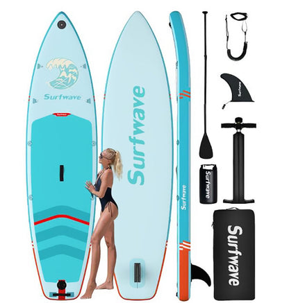 Inflatable Stand Up Paddle Boards 10'8"x33"x6" With Premium SUP Accessories & Backpack, Leash, Paddle, Hand Pump,Wide Stance, Non-Slip Comfort Deck for Youth & Adults