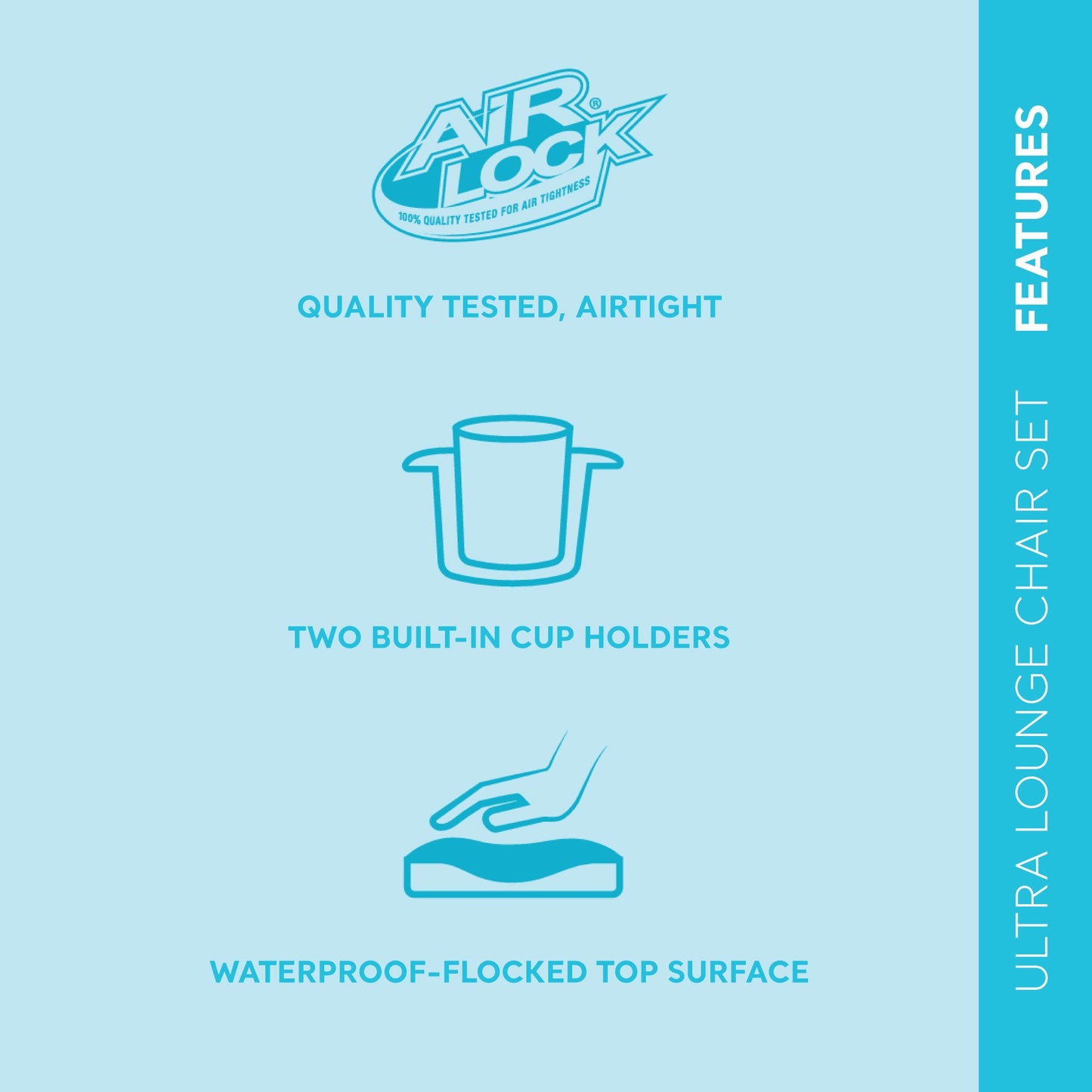 Intex Inflatable Ultra Lounge Chair With Cup Holder And Ottoman Set (4 Pack)