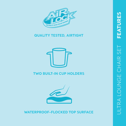 Intex Inflatable Ultra Lounge Chair With Cup Holder And Ottoman Set (4 Pack)