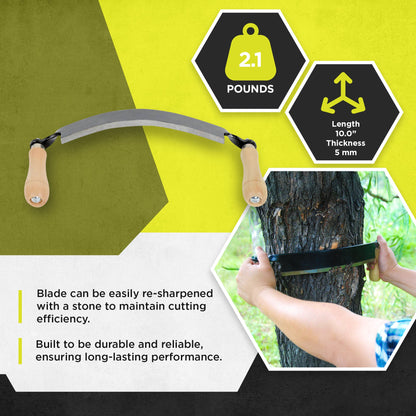 Timber Tuff 10" Curved Wood Blade Draw Shave Knife Woodworking Tool, TMB-10DC