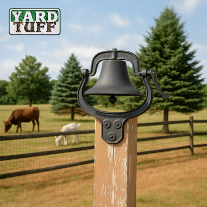 Yard Tuff YTF-22LB Large Decorative Collectible Cast Iron Metal Farm Dinner Bell