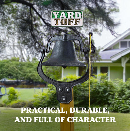 Yard Tuff YTF-22LB Large Decorative Collectible Cast Iron Metal Farm Dinner Bell