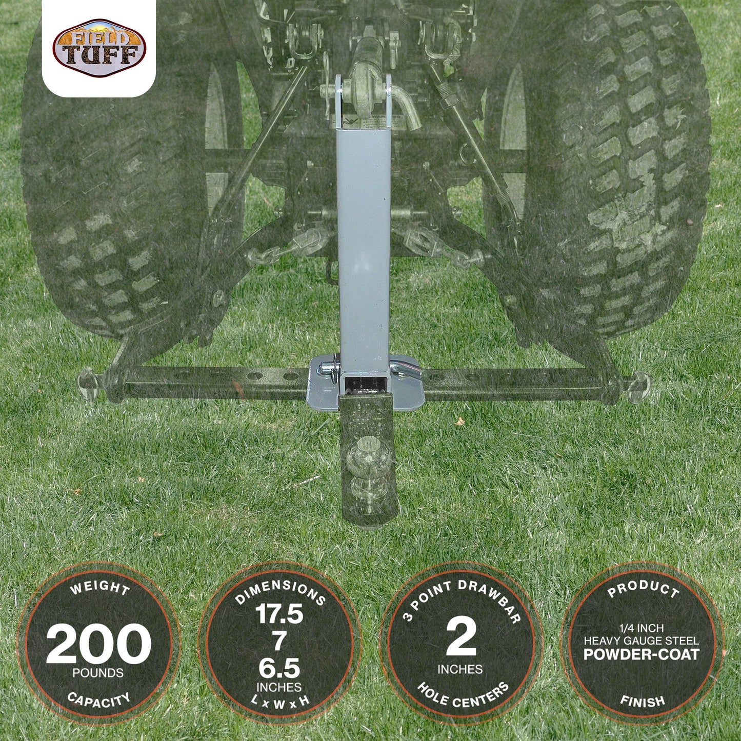 Field Tuff FTF-03DBRM Heavy Duty Farm Tractor Drawbar Stabilizer & Trailer Mover