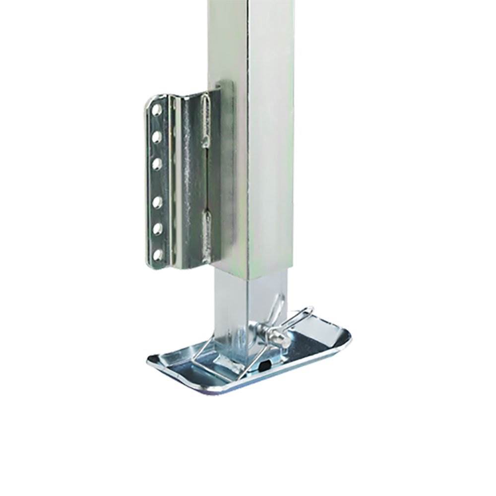 Fulton Bolt On 2500 Lb Square Tube & Fixed Mount Trailer Tongue Jack w/ Drop Leg