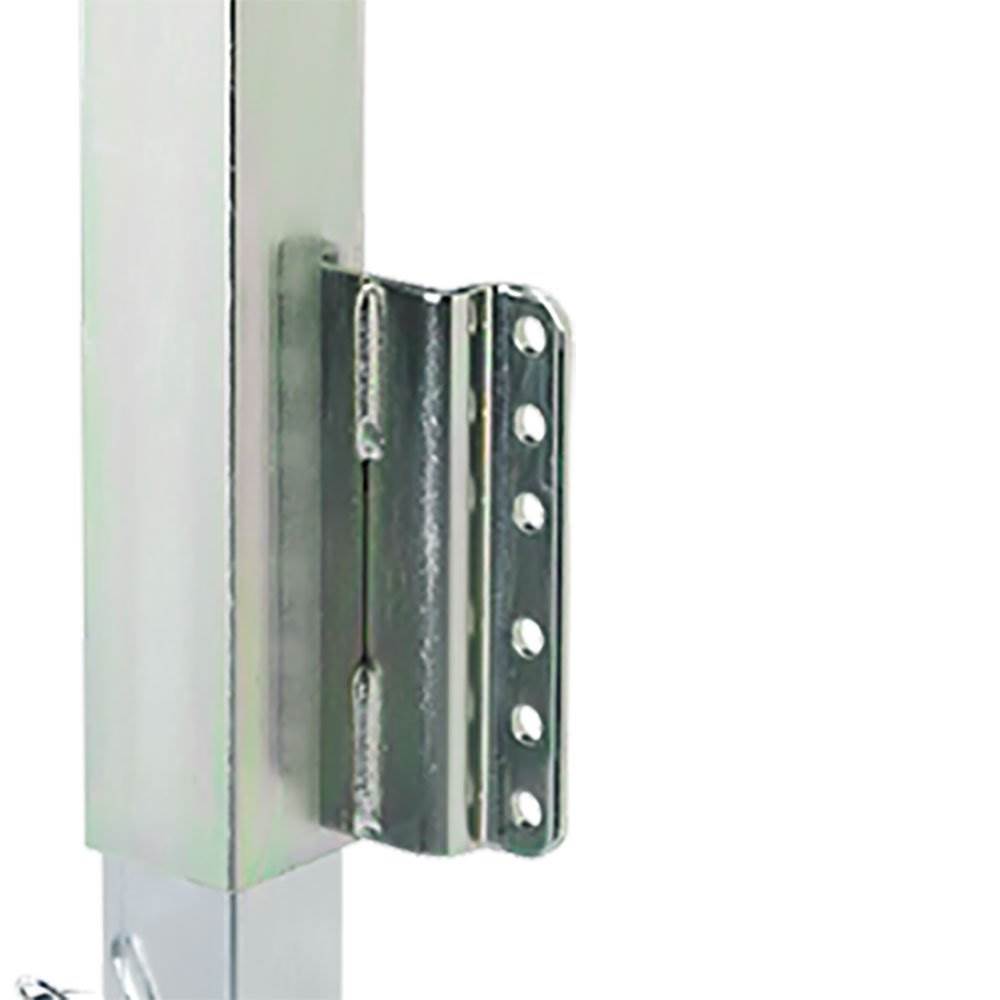 Fulton Bolt On 2500 Lb Square Tube & Fixed Mount Trailer Tongue Jack w/ Drop Leg