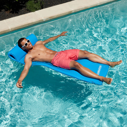 TRC Recreation Sunsation 1.75" Thick Foam Lounger Raft Pool Float, Bahama Blue