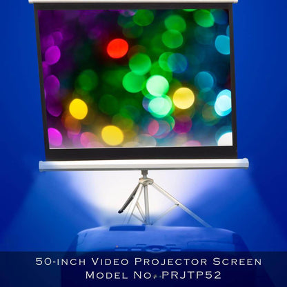 Pyle 50 Inch Fold Out Roll Up Video Projector Viewing Display Screen w/ Stand