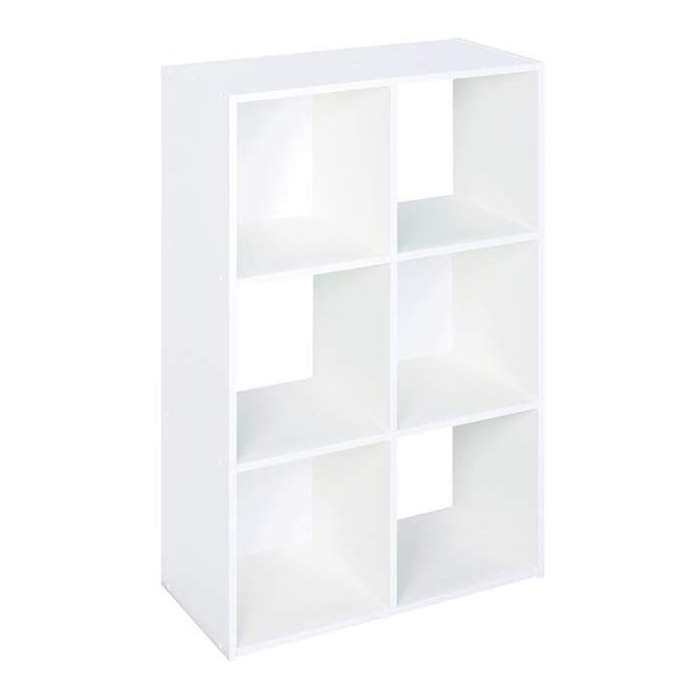 Closetmaid White Home 6 Cube Cubical Storage Organizer with Fabric Bins (6 Pack)