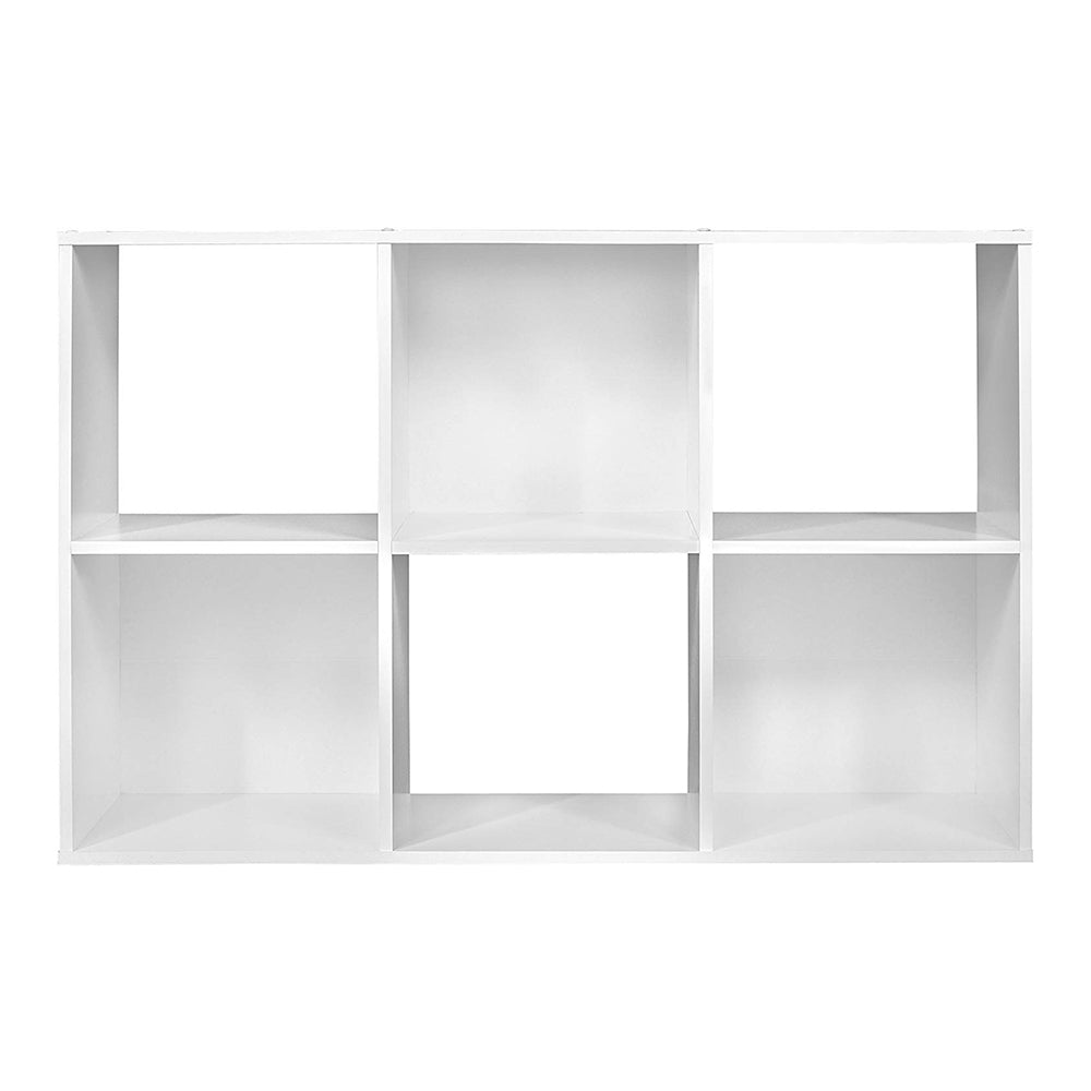 Closetmaid White Home 6 Cube Cubical Storage Organizer with Fabric Bins (6 Pack)