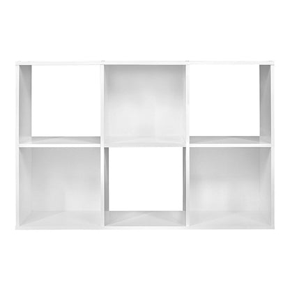 Closetmaid White Home 6 Cube Cubical Storage Organizer with Fabric Bins (6 Pack)