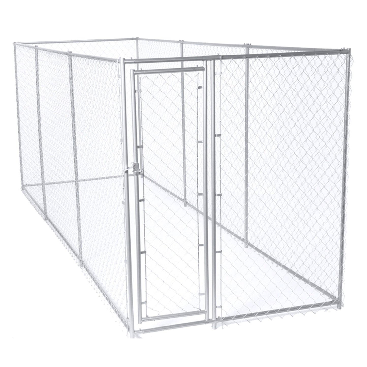 Lucky Dog 10' x 10' Heavy Duty Outdoor Chain Link Dog Kennel w/ Door (3 Pack)