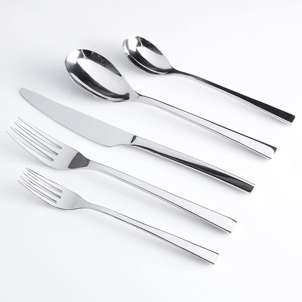Gibson Elite Sparland Forged Stainless Steel Flatware Silverware Set, 20 Piece
