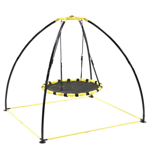 Jumpking JKBK-UFO Backyard 360 Degree Adjustable Height UFO Swing Set, Yellow